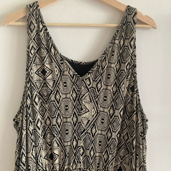 Lucky Brand Jersey Tank Dress XL Geo Aztec Boho - Picture 5 of 15